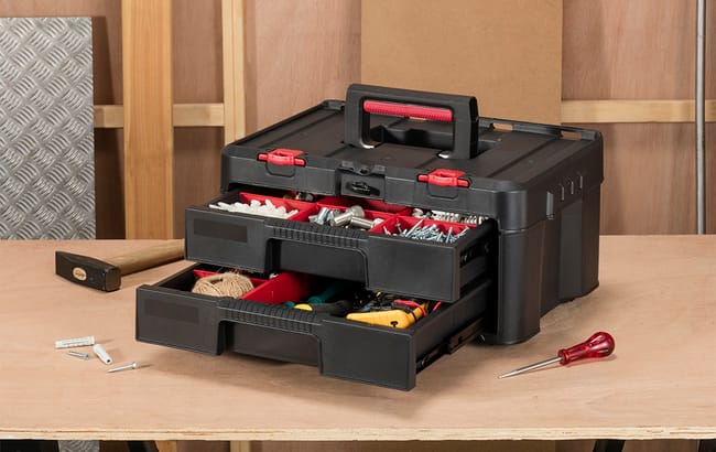 2-Drawer Stack and Roll Tool Storage Box - Keter US